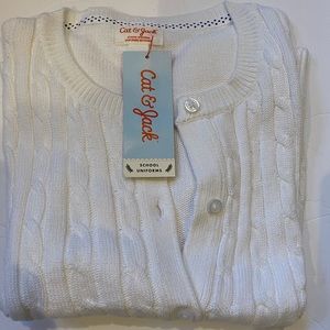 Cat and Jack cardigan, school uniform.